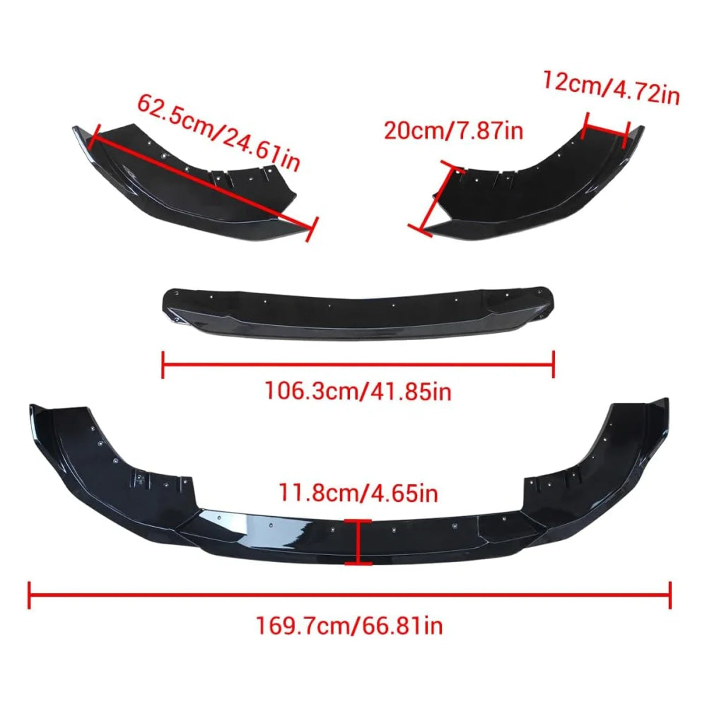For BMW 2 Series G42 220d 218i 220i 230i M240i xDrive Coupe M Sport 2022-2025 Front Bumper Lip Splitter Spoiler Car Bodykit