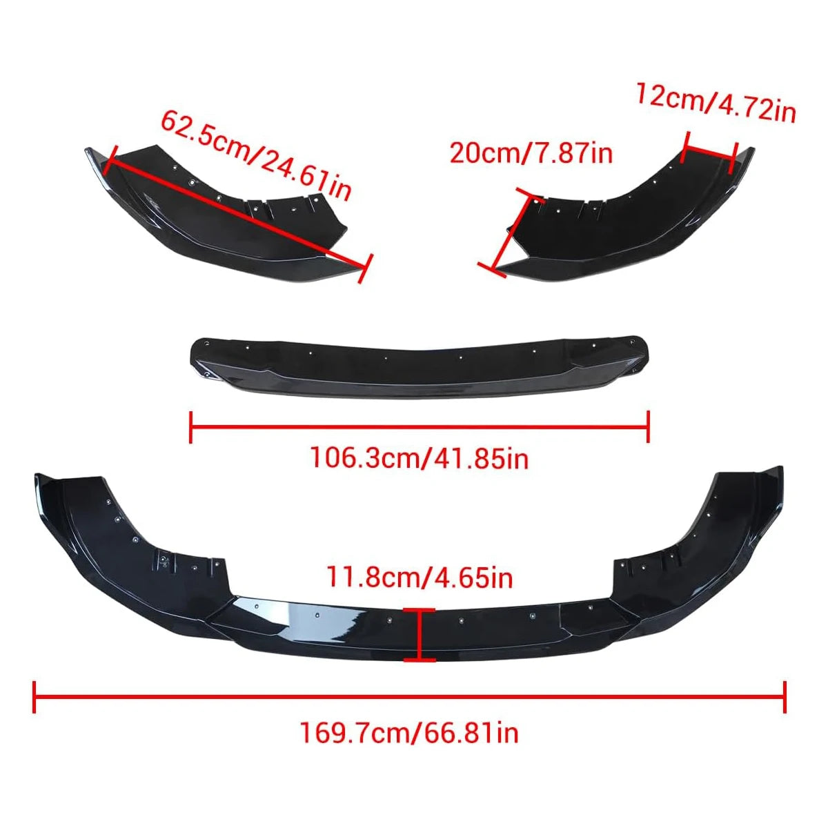 For BMW 2 Series G42 220d 218i 220i 230i M240i xDrive Coupe M Sport 2022-2025 Front Bumper Lip Splitter Spoiler Car Bodykit