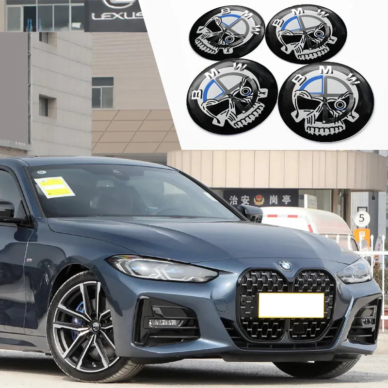 4Pc 56mm 60mm 65mm Car Wheel Center Hub Cap Rim Cover Stickers For BMW E36 E39 E46 E60 E90 E90 F01 F10 F30 G01 G20 G21 G30 G11 M