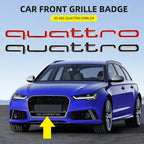3D ABS Car Front Grille Emblem Auto Head Hood Quattro Badge Decoration Accessories for Audi S A3 A4 B8 8P 8V A6 C7 A5 Q5 B7 B6