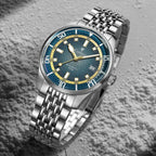 CADISEN Automatic Mechanical Watch Man Silver Business Casual Waterproof Watch Japan MIYOTA 8215 Movement Luminous Men's Watch