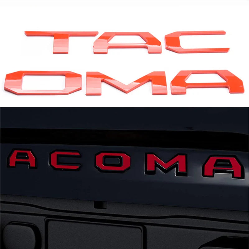 Dedicated  Tacoma 2016, 2017, 2018, 2019, 2020 Tailgate 3D Letter Cover Emblem Car Sticker Design Car Accessories Sticker