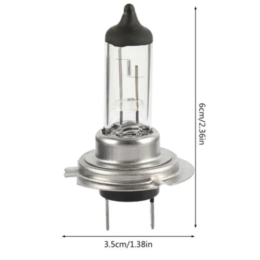 10 Uds bombilla halógena para faros delanteros luz blanca muy cálida H7 55W 12V bombilla halógena para faros delanteros de coche bombilla de repuesto
