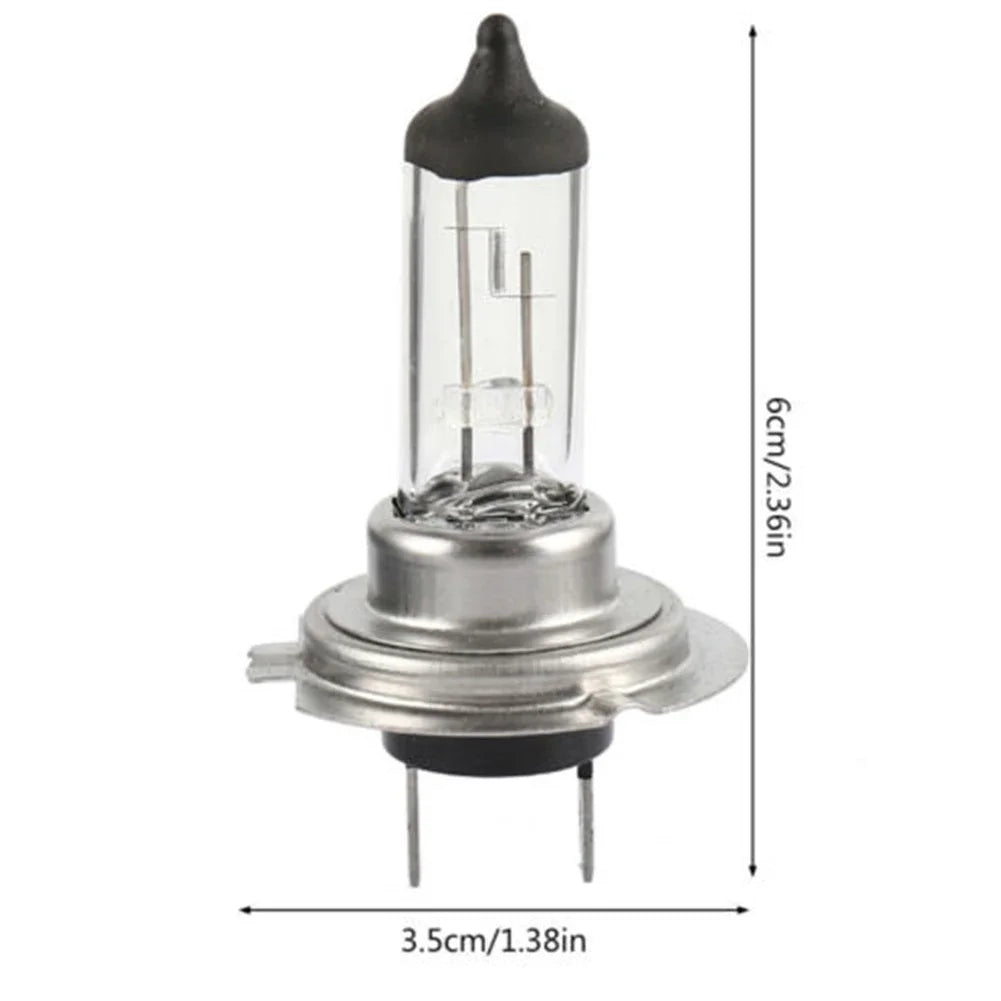 10 Uds bombilla halógena para faros delanteros luz blanca muy cálida H7 55W 12V bombilla halógena para faros delanteros de coche bombilla de repuesto