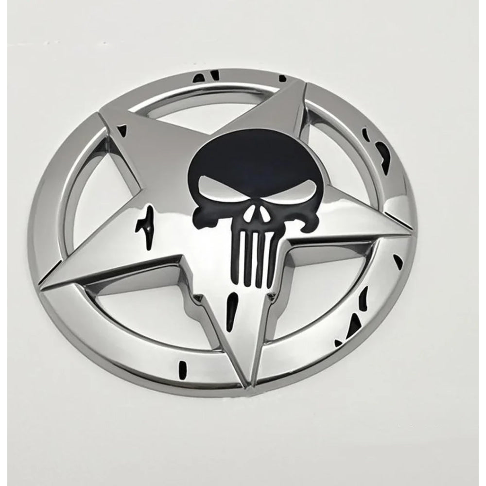 Metal 3D Skull Car Stickers Applicable to the Trunk, Car Doors, Bumpers, Rear Windshield and Fenders of Automobiles