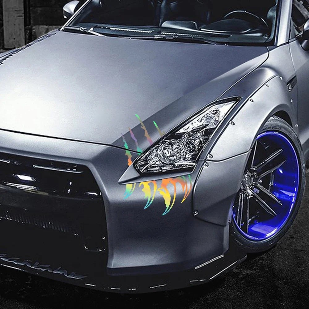Universal Car Lamp Eyebrow Sharp Claw Stickers Headlight PVC Decals For Audi Alfa BMW Ford Honda Suzuki Auto Tuning Accessories