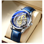 TPW Hot Trendy Fashion Wholesale Men Golden Black Blue Skeleton NOT Automatic Watch Quartz Wrist Watches Luxury 2024