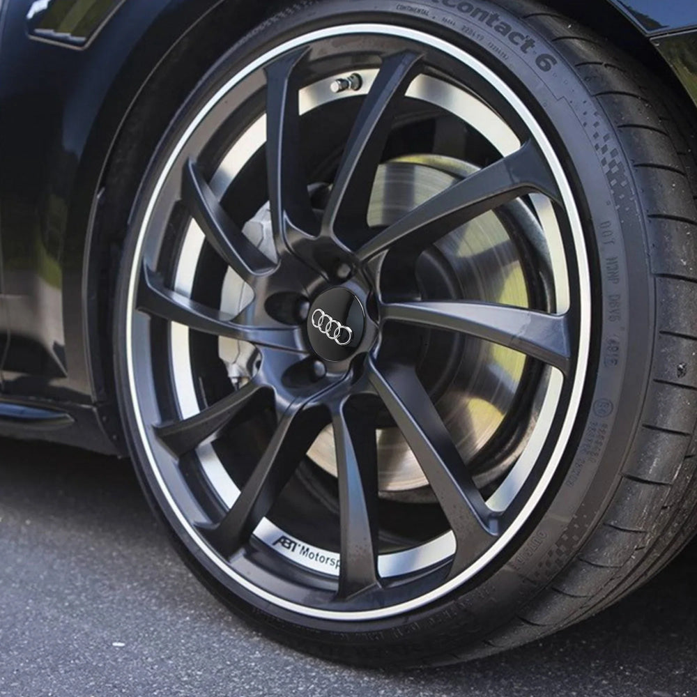 4PCS For Audi Sline TT A1 A2 A3 A4 A5 A6 A7 A8 8P B6 B7 B8 C5 C6 C7 Car Original Wheel Center Cap Hub Covers Badge Decal Sticker