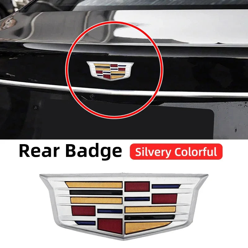 1pcs 3D ABS Car Front Grille Center Emblem Badge Rear Trunk Sticker Accessories For Cadillac CT4 CT5 CT6 XT4 XT5 XT6 XTS ATS