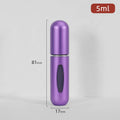 Mini atomizador de botella de Perfume recargable, pulverizador de aluminio, contenedor de líquidos portátil de viaje, herramienta dispensadora de cosméticos, 1 ud.