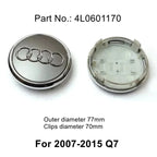 Audi 4pcs 60mm 61mm 68mm 69mm 123mm Car Styling Wheel Center Cap Hub Covers Badge for Audi A3 A4 A5 A6 A7 A8 S4 S6 Sticker