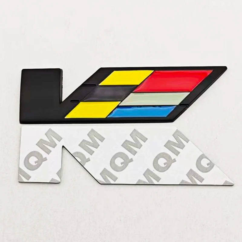 3D Metal Car Sticker Logo V Rear Trunk Badge Fender Side Emblem Decals For Cadillac ATS CTS CT4 CT5 XT6 Auto Accessories