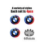 4Pc 68mm 56mm Car Rim Cover Wheel Hub Center Caps Badge Emblem Accessories For BMW E90 E60 F18 E46 F30 F20 M2 M5 M3 E87 M4 X3 X5