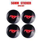 56mm Car Wheel Center Hub Cover Stickers Hub Decals For Ford Mustang Mondeo Focus Fusion Kuga Transit Edge Decoration Accesorios