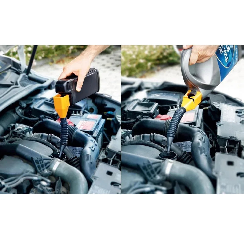 Embudo de aceite de motor de gasolina para repostaje de motocicleta y coche de plástico, herramienta de transporte de filtro, accesorios de embudo de cambio de aceite