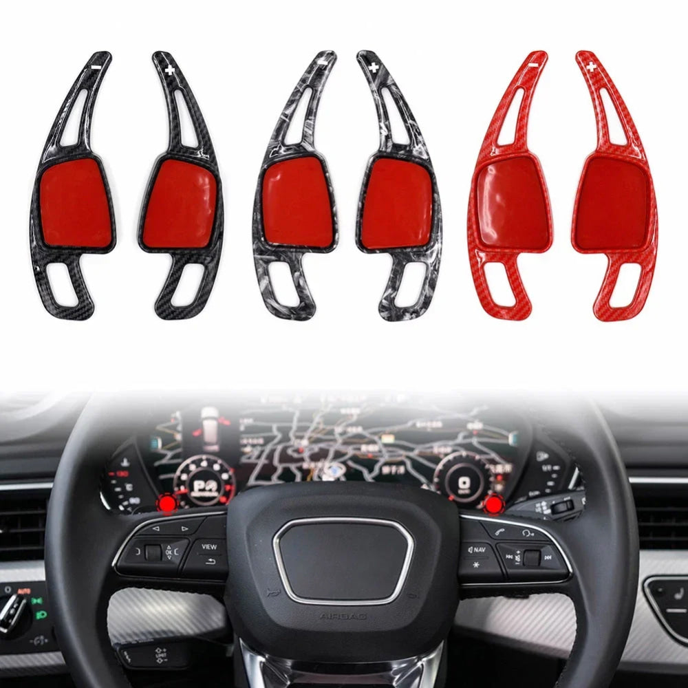 2Pcs Car Steering Wheel Paddle ABS Shifter Gear Shift Paddles Extension For Audi A1 A3 A5 A8 S4 SQ5 Q2 Q7 TTS A4L A7 R8 Q5L