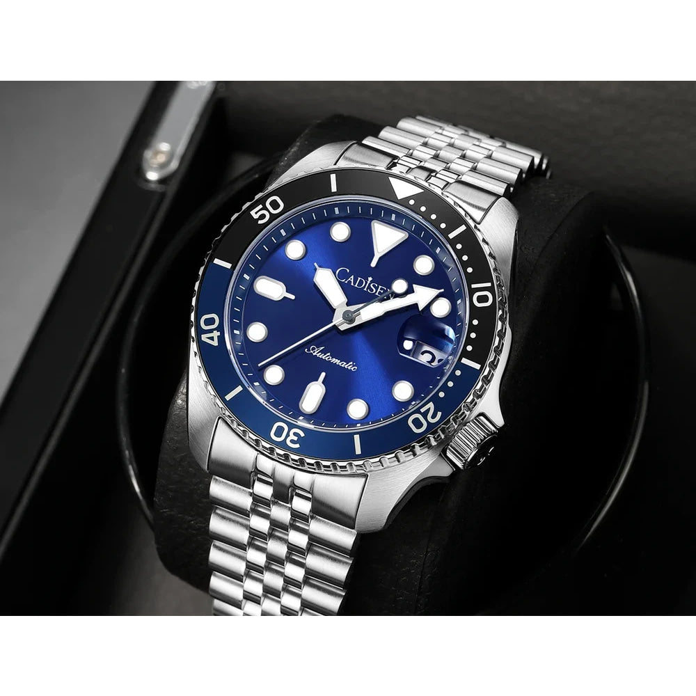 CADISEN New Luminous Men Mechanical Wristwatches Ceramic Bezel Sapphire Glass Automatic Watch Men Relogio Masculino