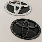 for Toyota RAV4 CAMRY COROLLA LANDCRUSER RAV4 VIOS SIENNA YARLS Modified Black Bottom Front Grille Badge Trunk Car Logo Suitable