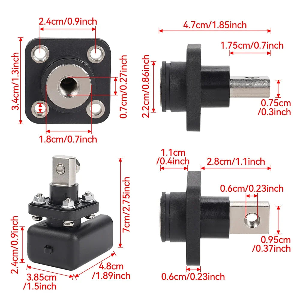 200A All-Copper Lithium Battery Terminal Connector Energy Storage Terminal Battery Connector Adapter Inverter Plug