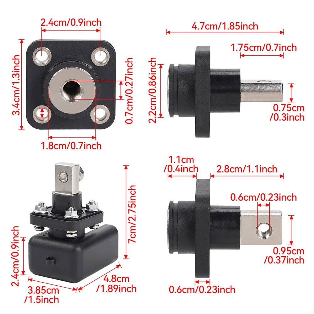 200A All-Copper Lithium Battery Terminal Connector Energy Storage Terminal Battery Connector Adapter Inverter Plug