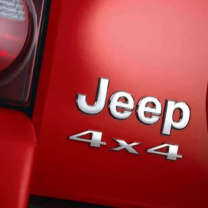 3D Metal 4X4 Letter Emblem Badge Stickers Car Trunk Logo For Jeep Wrangler Grand Cherokee Compass Overland Decor Accessories