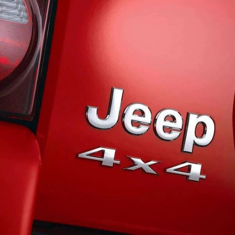 3D Metal 4X4 Letter Emblem Badge Stickers Car Trunk Logo For Jeep Wrangler Grand Cherokee Compass Overland Decor Accessories