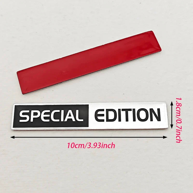 2pcs 3D Aluminum LIMITED/SPECIAL EDITION Emblem Badge Car Stickers Decal For Audi Honda Opel Toyota Mercedes Mazda Motorcycle