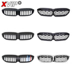 XVIP For BMW G20 3-Series G20 G21 G28 2019-2023 Front Bumper Hood Kidney Racing Grilles Replacement Black Diamond Meteor Style