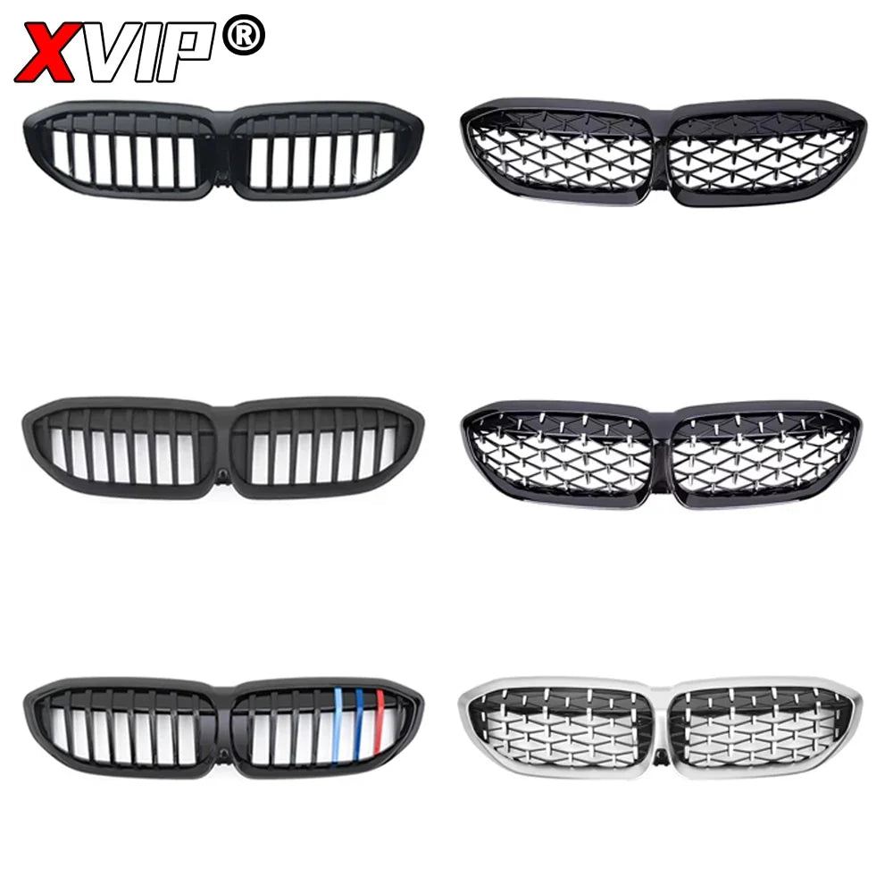 XVIP For BMW G20 3-Series G20 G21 G28 2019-2023 Front Bumper Hood Kidney Racing Grilles Replacement Black Diamond Meteor Style