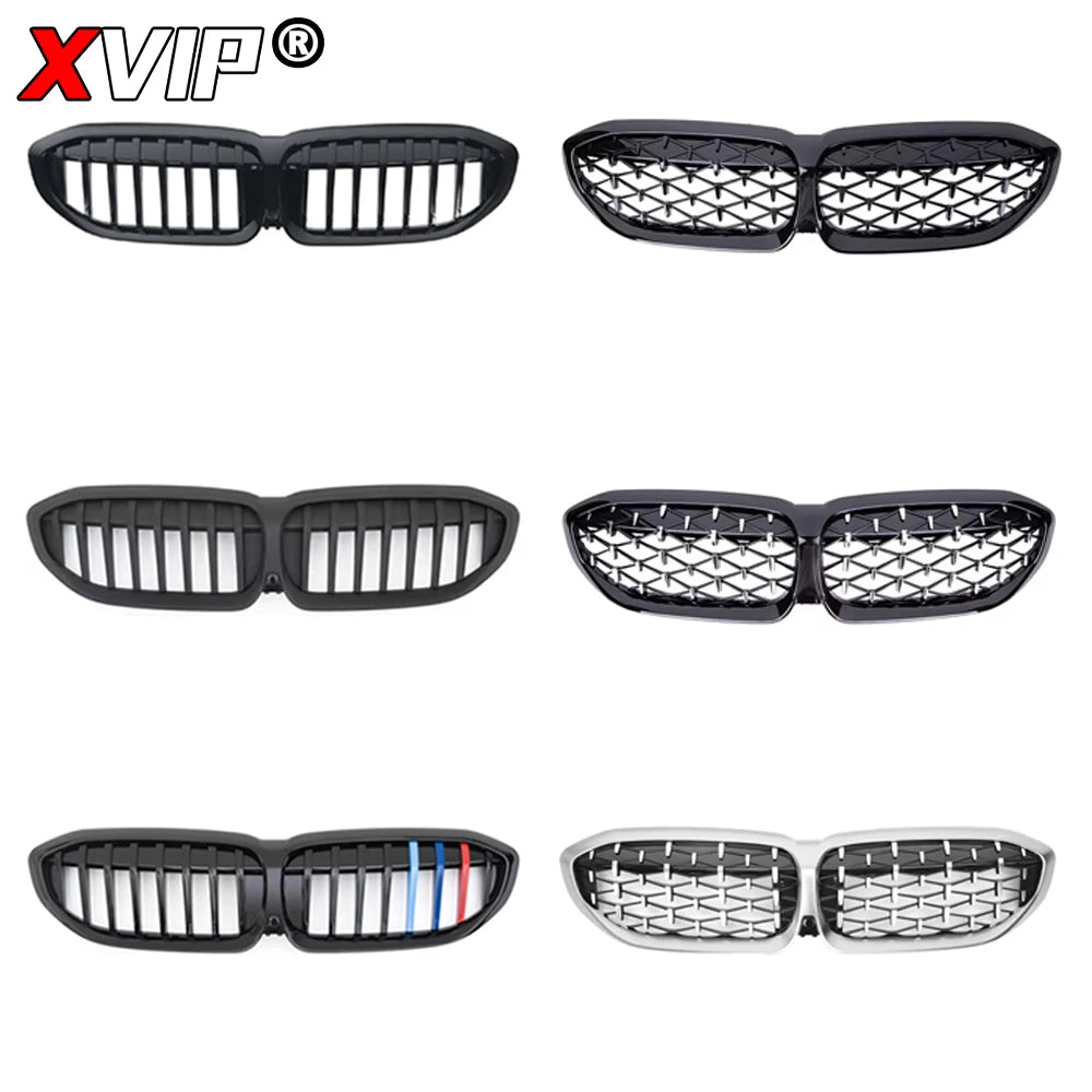 XVIP For BMW G20 3-Series G20 G21 G28 2019-2023 Front Bumper Hood Kidney Racing Grilles Replacement Black Diamond Meteor Style
