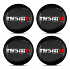 For Nismo Nissan Almera Tiida Sunny QASHQAI Skyline Juke X-TRAI 4pcs 56/60mm Car Wheel Center Covers Badge Hub Cap Accessories