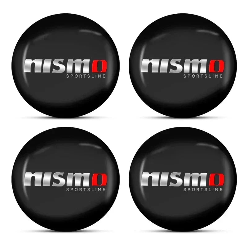 For Nismo Nissan Almera Tiida Sunny QASHQAI Skyline Juke X-TRAI 4pcs 56/60mm Car Wheel Center Covers Badge Hub Cap Accessories