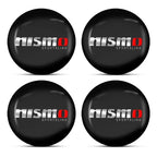 For Nismo Nissan Almera Tiida Sunny QASHQAI Skyline Juke X-TRAI 4pcs 56/60mm Car Wheel Center Covers Badge Hub Cap Accessories