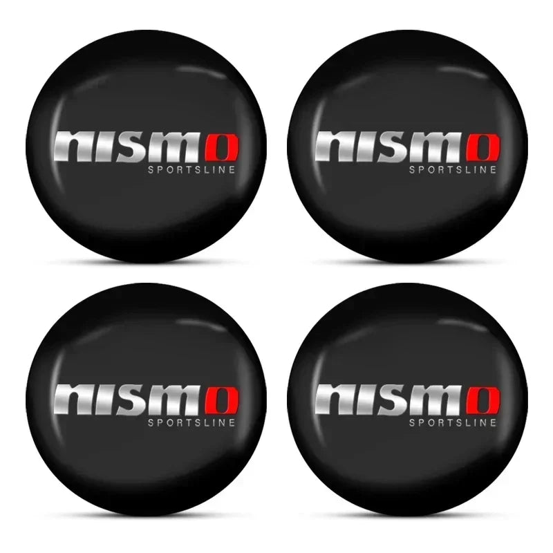 For Nismo Nissan Almera Tiida Sunny QASHQAI Skyline Juke X-TRAI 4pcs 56/60mm Car Wheel Center Covers Badge Hub Cap Accessories