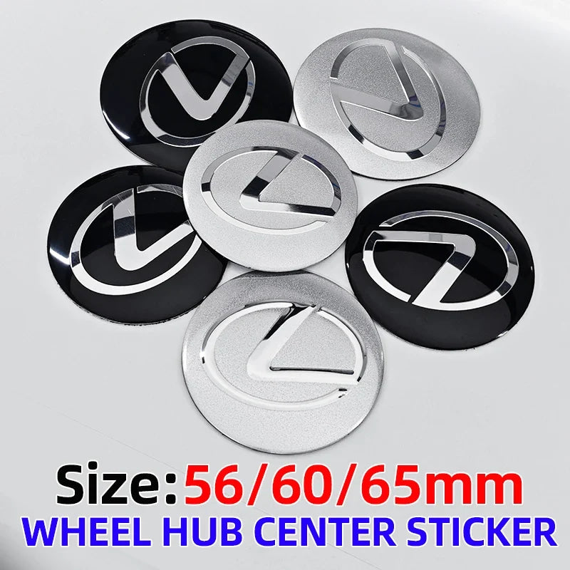56mm 60mm 65mm Car Wheel Center Emblem Hub Caps Stickers For Lexus RX300 IS200 IS250 ES350 Ct200h UX250h NX300h RX350 ES300h LBX