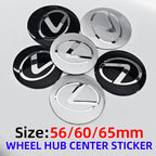 56mm 60mm 65mm Car Wheel Center Emblem Hub Caps Stickers For Lexus RX300 IS200 IS250 ES350 Ct200h UX250h NX300h RX350 ES300h LBX