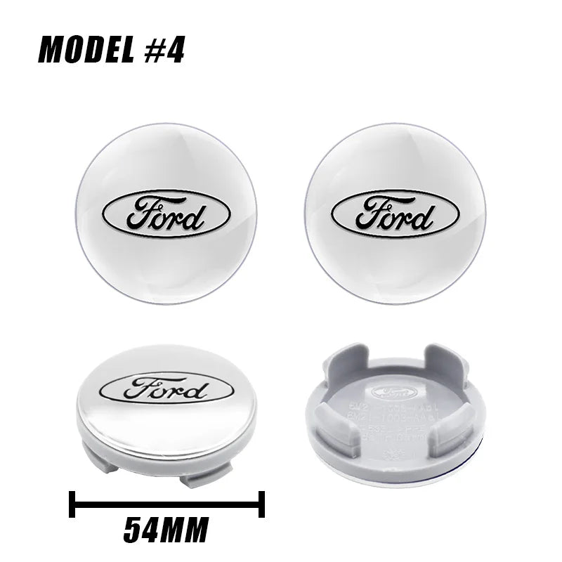4Pcs 56mm 60mm 54mm Car Wheel Center Hub Cap Rim Cover Stickers For Ford Focus Mondeo Edge Ecosport Ranger Fiesta Fusion Kuga