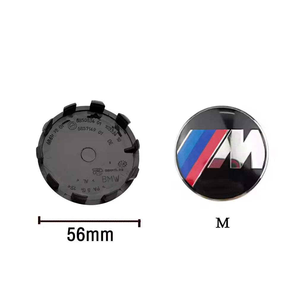 ABS 4Pcs 68mm 56mm For Bmw Performance E36 F20 E46 E39 E38 E90 E87 M pendant Accessories Car Wheel Center Hub Caps Cover