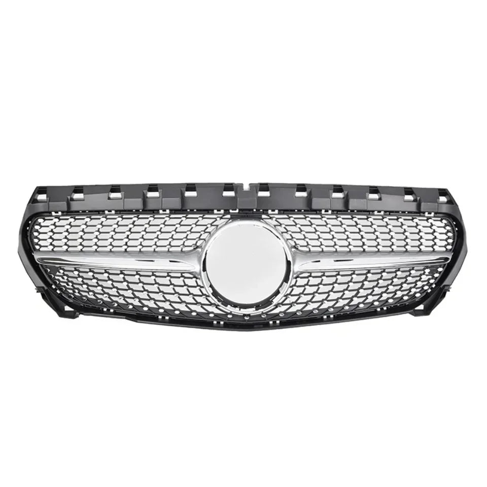 Chrome Silver AMG Style Front Bumper Grille For Mercedes Benz CLA-Class W117 2013-2019 CLA180 CLA200 CLA45 Front Grill Black