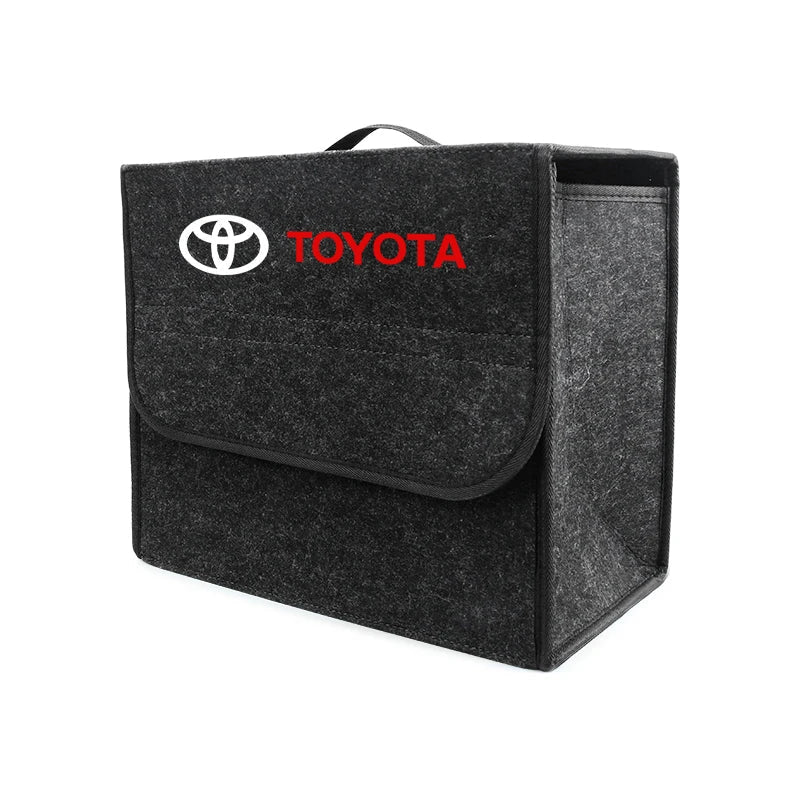 Car interior sticker Car Trunk Storage Box Foldable Felt Organizer Stowing Tidying Box For Toyota Corolla Camry rav4 Yaris hilux