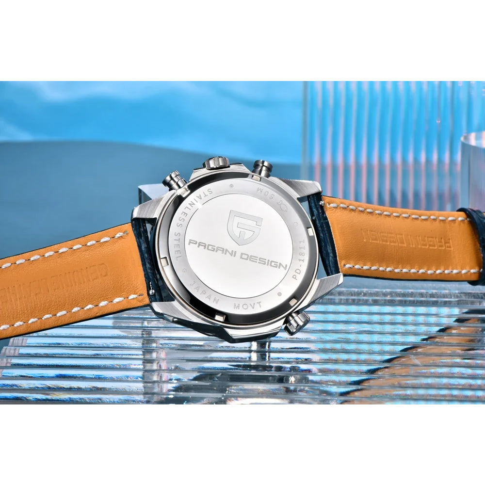 PAGANI DESIGN Watches 2026 New Strong Luminous Luxury Quartz Men Watch Fashion Leather Watch For Men Sapphire Glass Chronograph