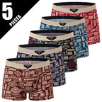 4/5 Uds. Pantalones cortos estampados de talla europea y americana a la moda para hombre, ropa interior cómoda de talla grande para hombre, bañador Sexy