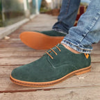 Zapatos de gamuza para hombre, zapatos de vestir de diseñador de lujo para hombre, zapatos clásicos cómodos para fiesta y boda, zapatos informales Oxford, zapatos planos de gran tamaño