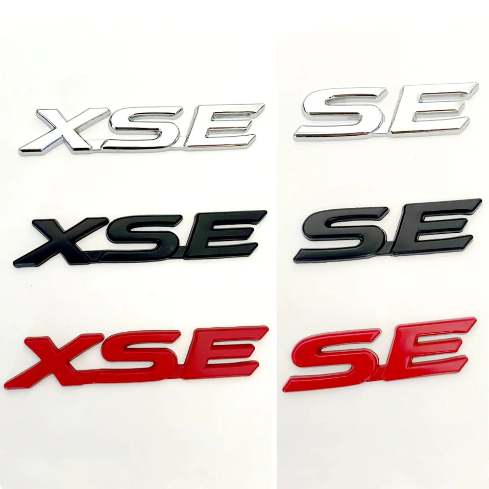 3D Metal SE XSE Logo Rear Trunk Emblem Badge Decals Sticker For Toyota Camry Sienna Highlander Corolla Car Styling Accessories