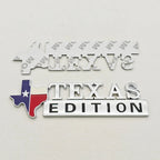 TEXAS EDITION Logo Emblem Metal Car Badge Trunk Sticker For Ford Jeep Chevrolet Ram GMC Dodge Cadillac Lincoln Tesla Accessories
