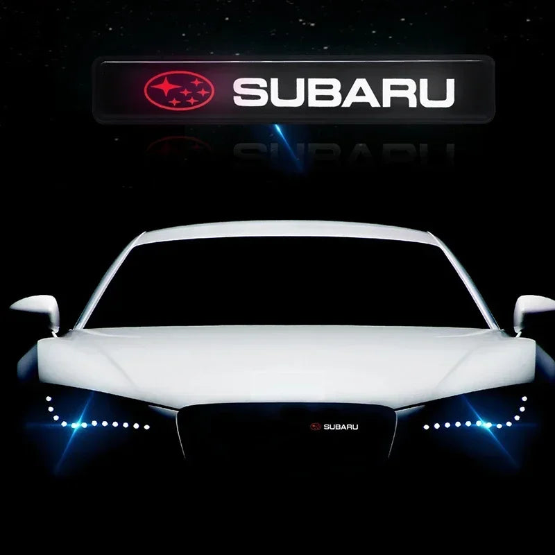 LED Car Front Grille Emblem Badge Light Decoration for Subaru STI XV WRC WRX BRZ FORESTER IMPREZA LEGACY OUTBACK Crosstrek