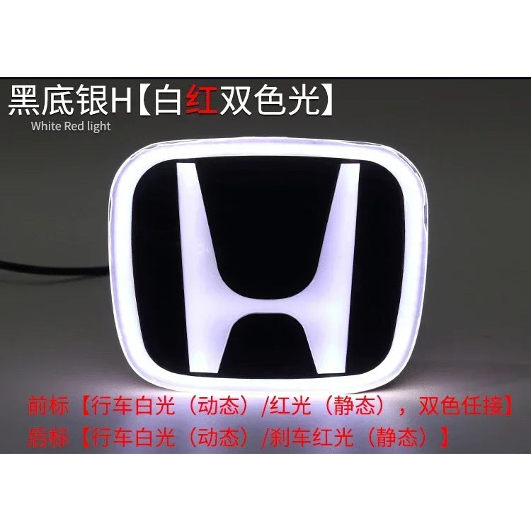 For Honda Accord Civic Odyssey CRV Inspire Amaze Vezel PMMA LED Car Emblem Sticker Front Rear Trunk Light Badge Accessories