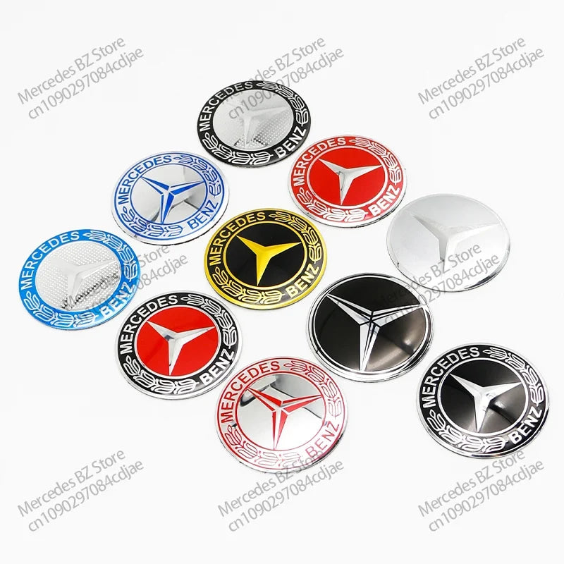 4pcs 56mm 75mm Car Wheel Center Hub Caps Cover Auto Accessories Mercedes Benz Amg C180 C200 C260 W108 W124 W126 W140 W168 W176