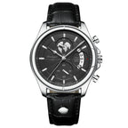 POEDAGAR Luxury Man Wristwatch Chronograph Date Waterproof Leather Men Watch Casual Quartz Men's Watches Sports Male Clock Reloj