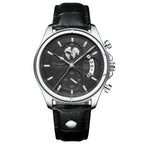 POEDAGAR Luxury Man Wristwatch Chronograph Date Waterproof Leather Men Watch Casual Quartz Men's Watches Sports Male Clock Reloj